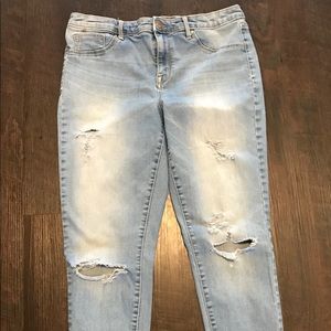 Distressed Mossimo High Waisted Jeans Skinny